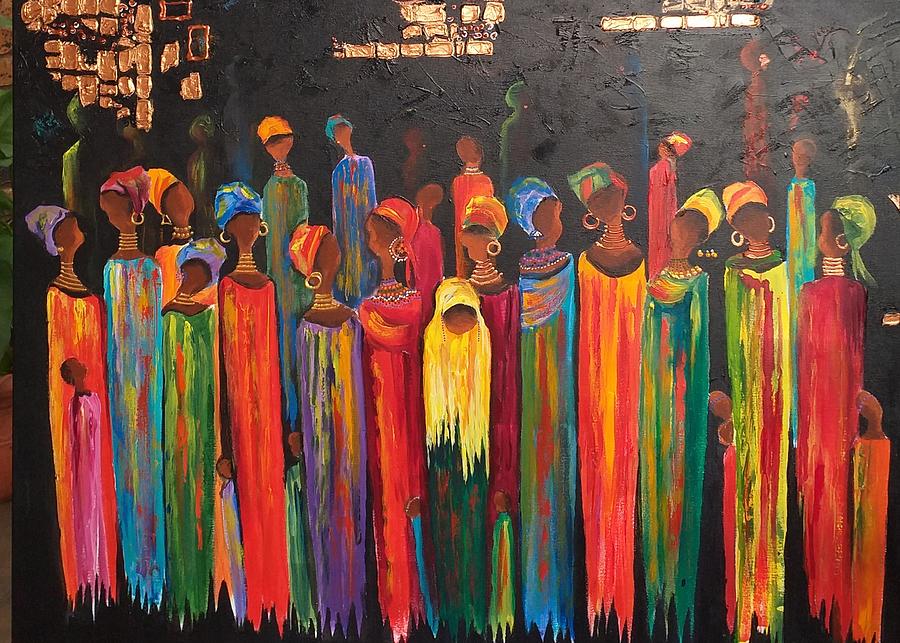 Building Sisterhood Painting by Marietjie Henning - Fine Art America