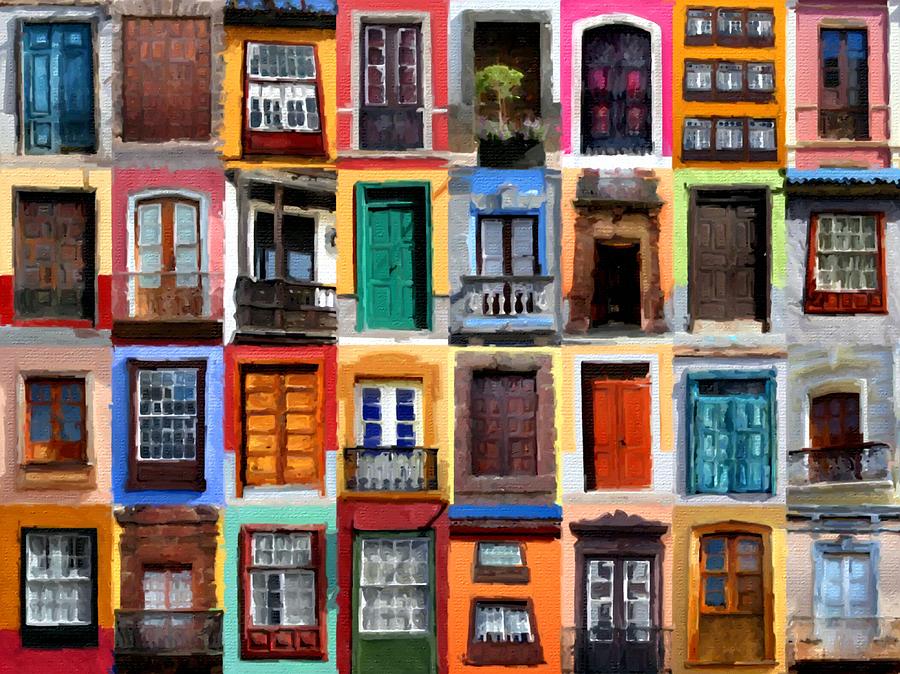 Building Windows Doors 2 Painting by Tony Rubino