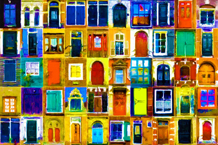 Building Windows Doors 4 Painting by Tony Rubino