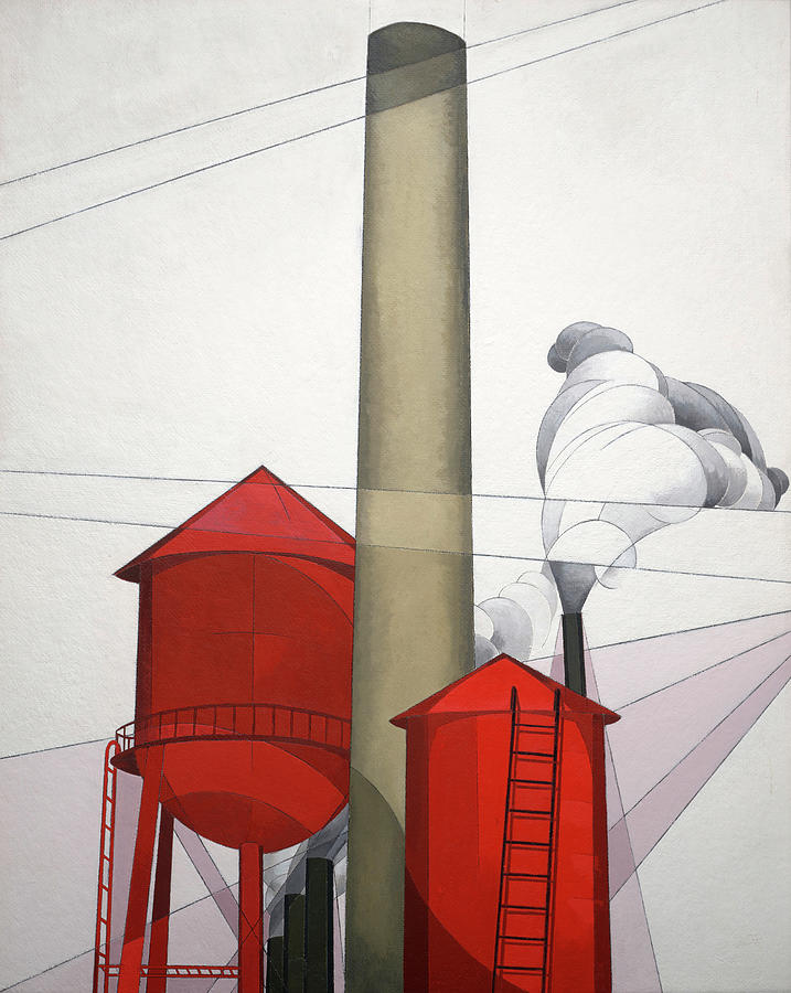 Charles Demuth Painting - Buildings, 1931 by Charles Demuth