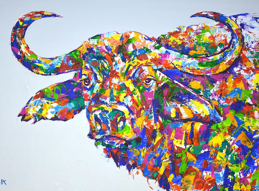 	Bull 3. Painting by Iryna Kastsova