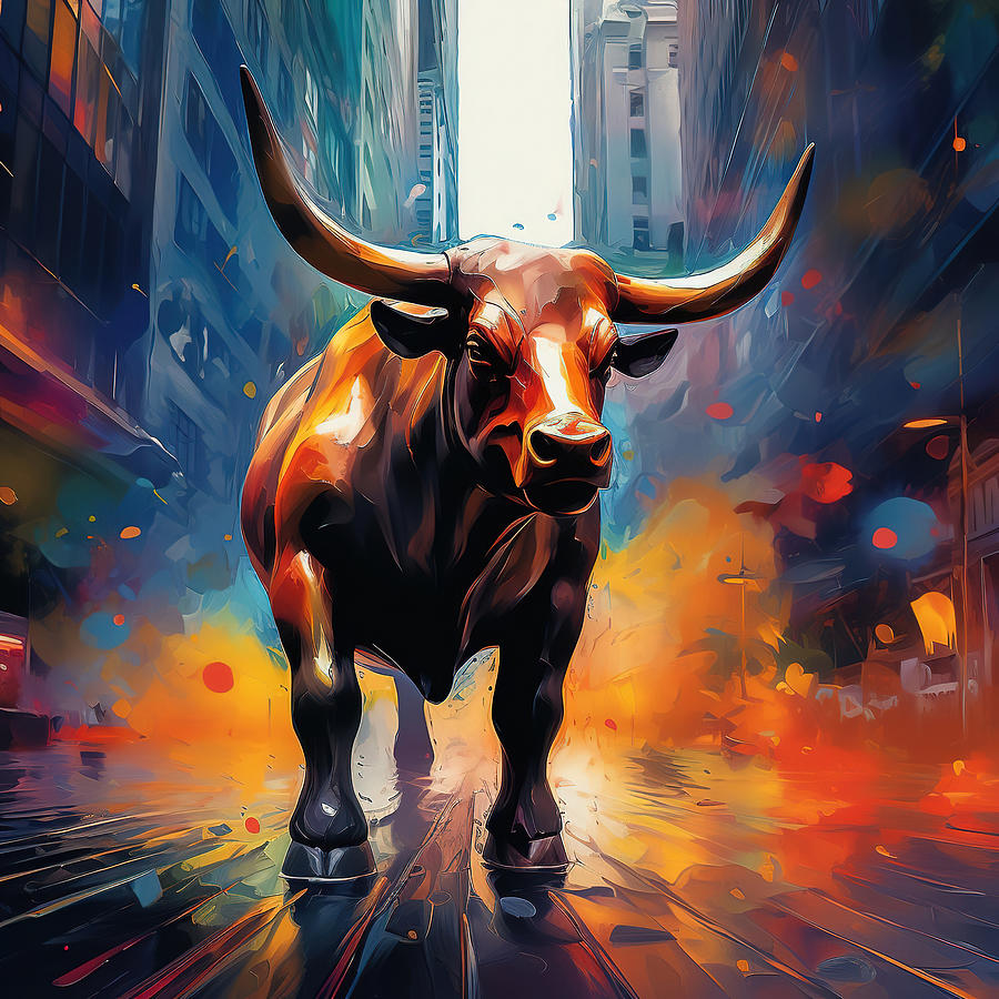 Bull Of The Hour Digital Art by Athena Mckinzie