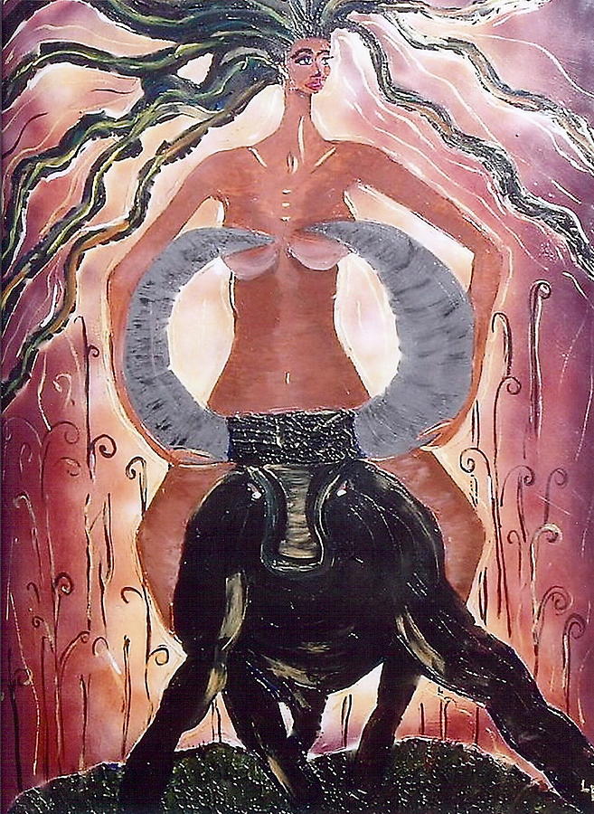 Bull Rider Painting by Lorena Fernandez