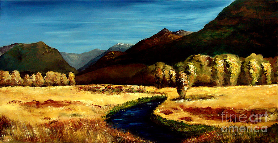 Bull River Montana Painting by Carol Kovalchuk