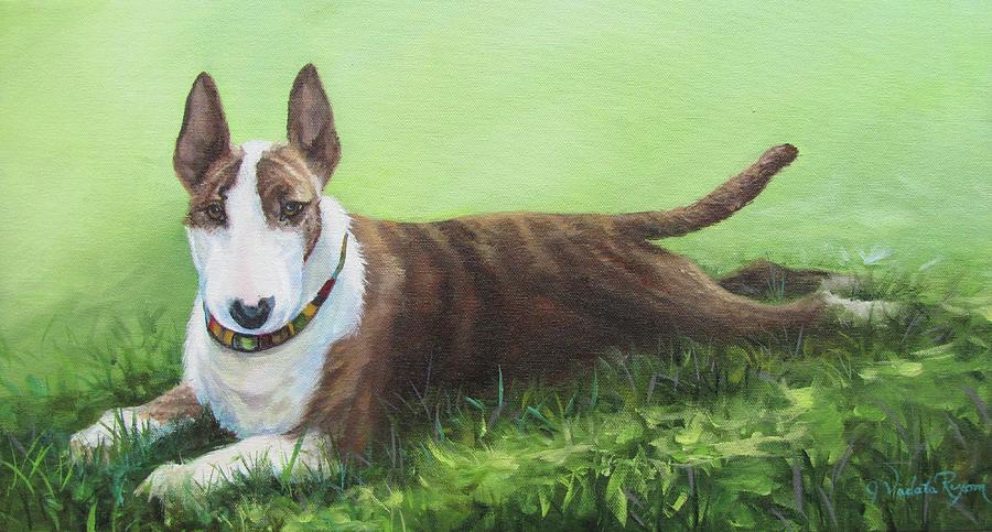 Bull Terrier Painting by Judy Rixom