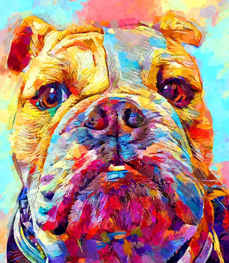 Bulldog 6 Painting by Chris Butler