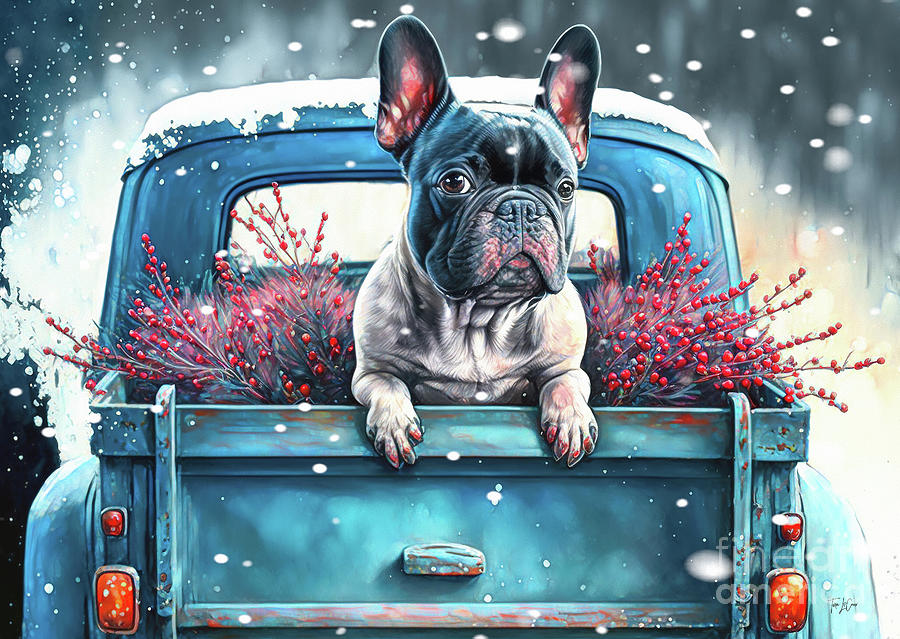 Bulldog In The Back Painting by Tina LeCour
