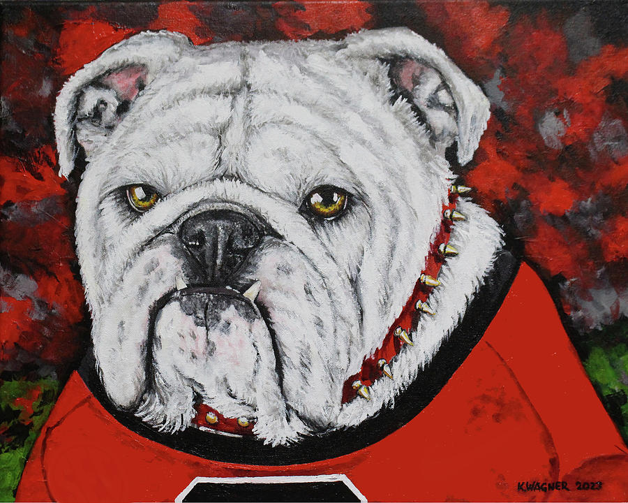  Bulldog number two Painting by Karl Wagner