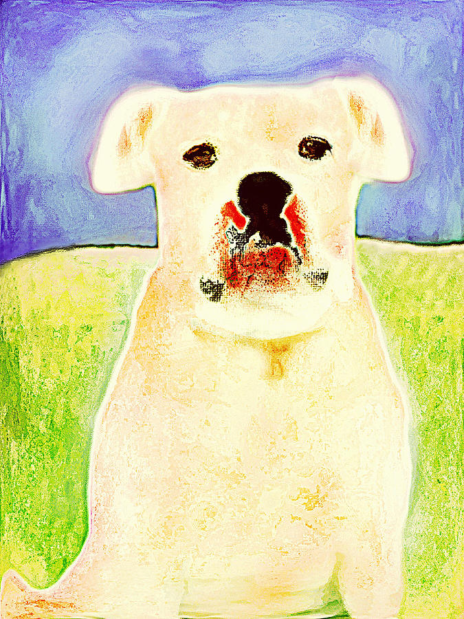 Art Gallery Online Digital Art - Bulldog Rana Art 45 by Miss Pet Sitter