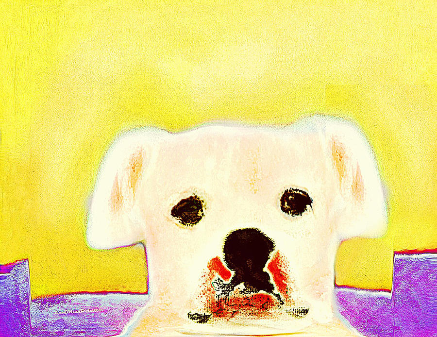 Art Gallery Online Digital Art - Bulldog Rana Art 7 by Miss Pet Sitter