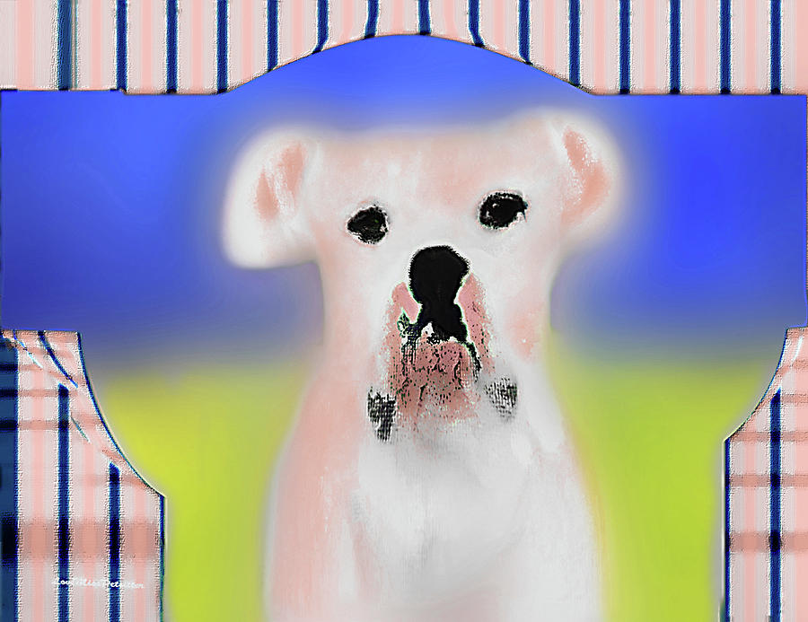 Art Gallery Online Digital Art - Bulldog Rana Art 73 by Miss Pet Sitter