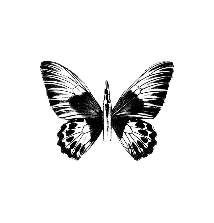 Bullet With Butterfly Wings Mixed Media by Jonathon Prestidge | Fine ...