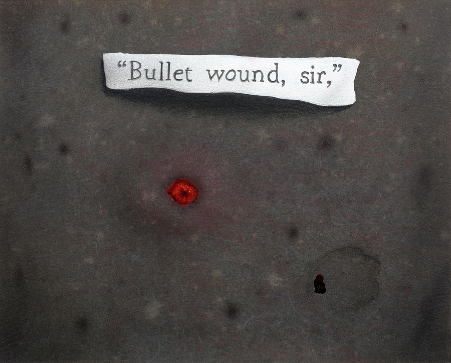 Abstract Painting - Bullet Wound by James W Johnson