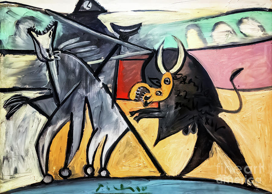 Bullfight by Pablo Picasso 1934 Painting by Pablo Picasso