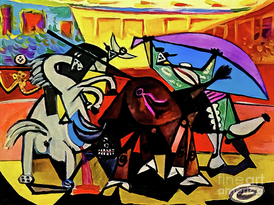 Bullfight I by Pablo Picasso 1934 Painting by Pablo Picasso
