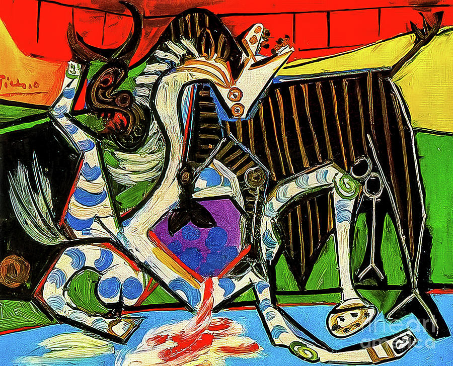 Bullfight IV by Pablo Picasso 1934 Painting by Pablo Picasso