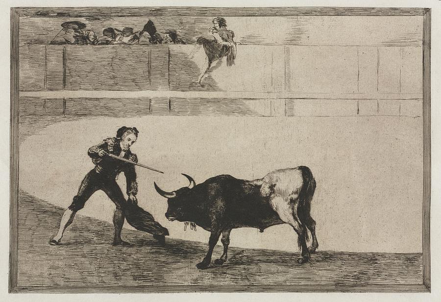Bullfights The Spirited Moor Gazul Is The First To Fight According To The Rules 1816, Francisco De Painting