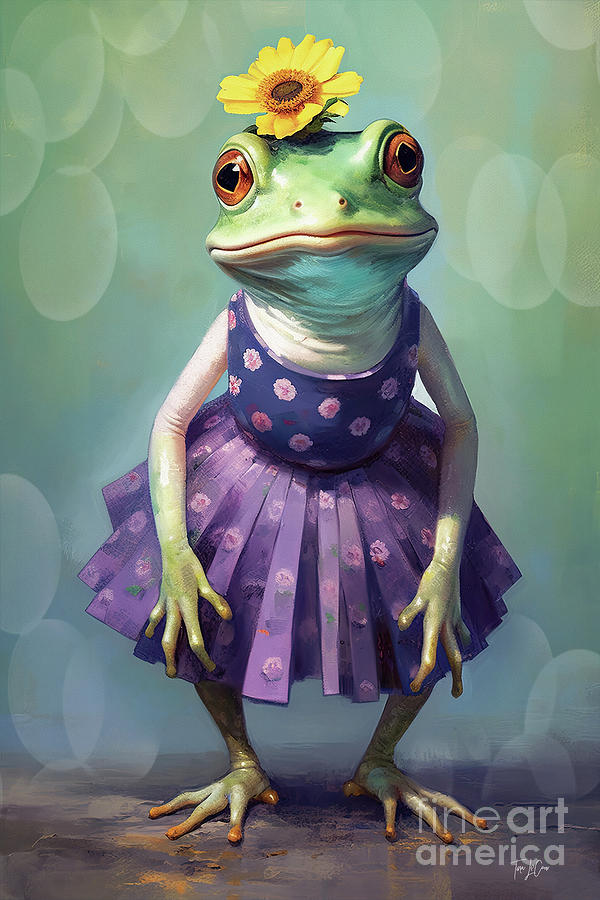 Bullfrog Betsy Painting by Tina LeCour