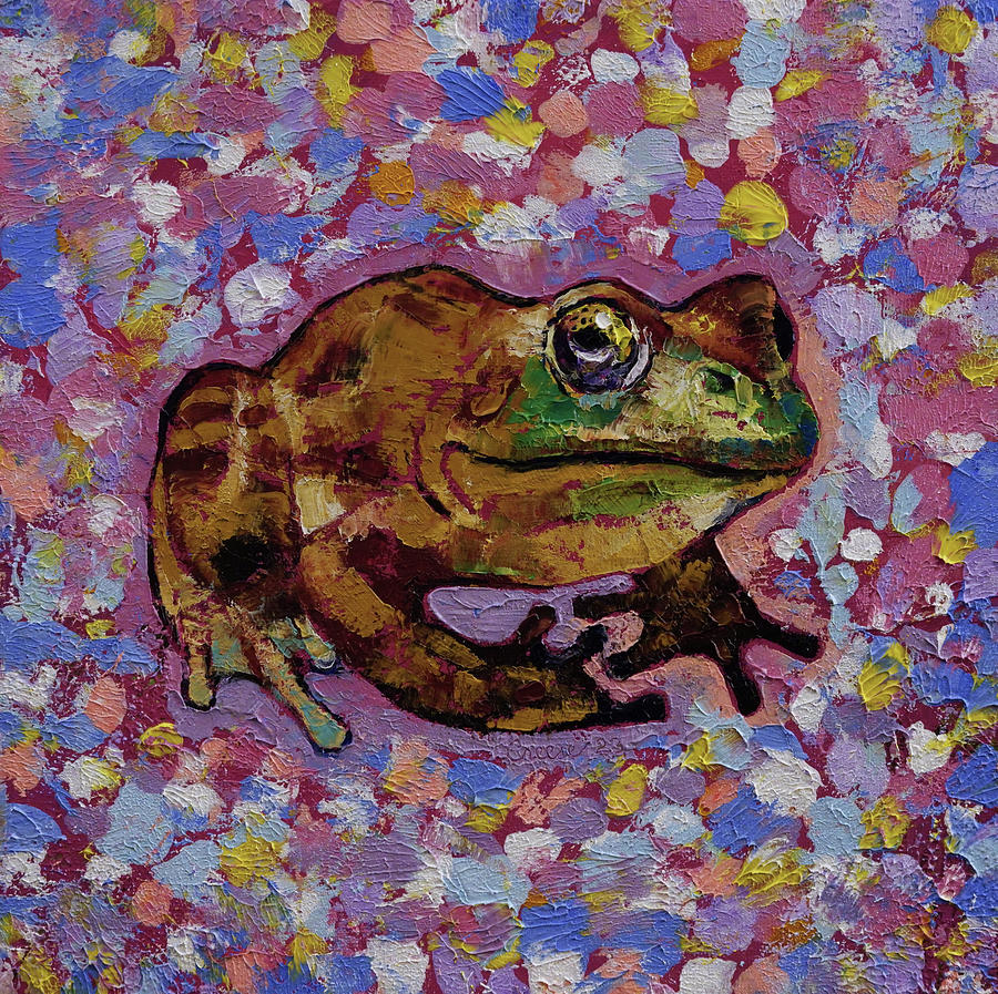 Bullfrog Painting by Michael Creese