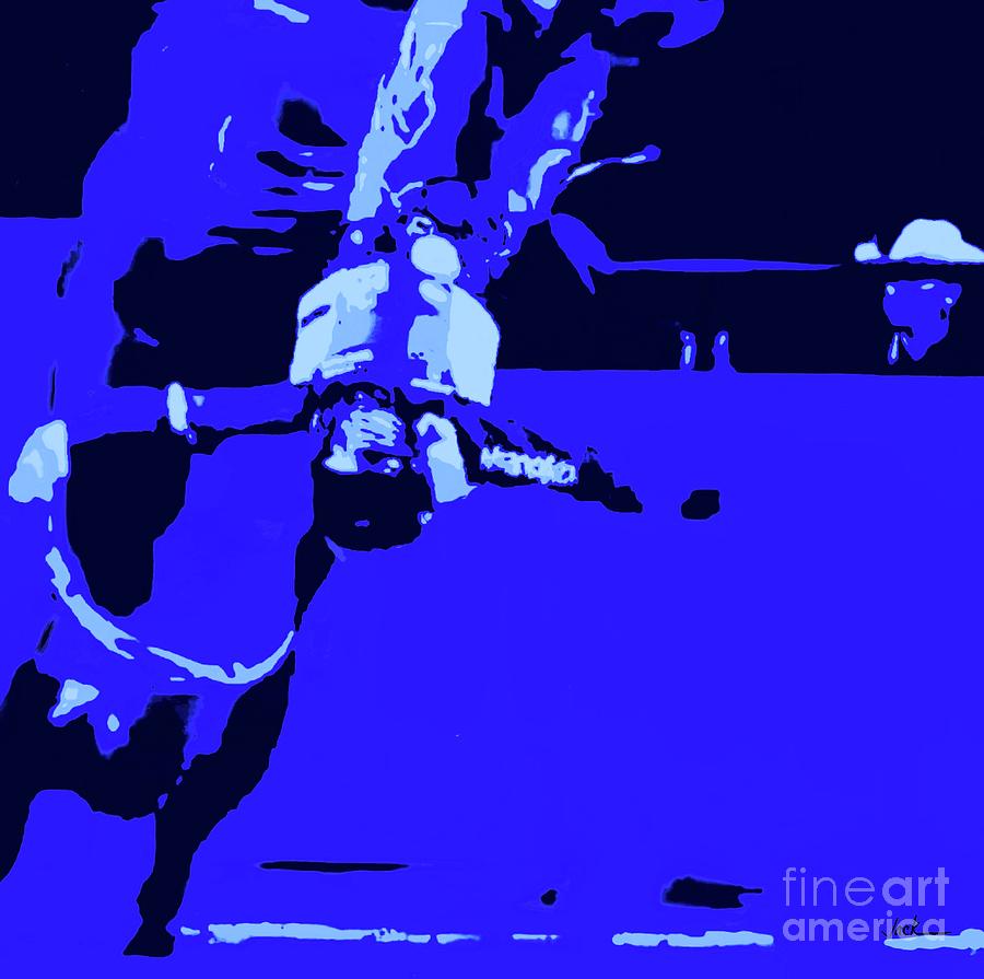 Bullrider Painting - Bullrider Upside Down by Jack Bunds Bullrider Painting - Bullrider Upside Down by Jack Bunds
