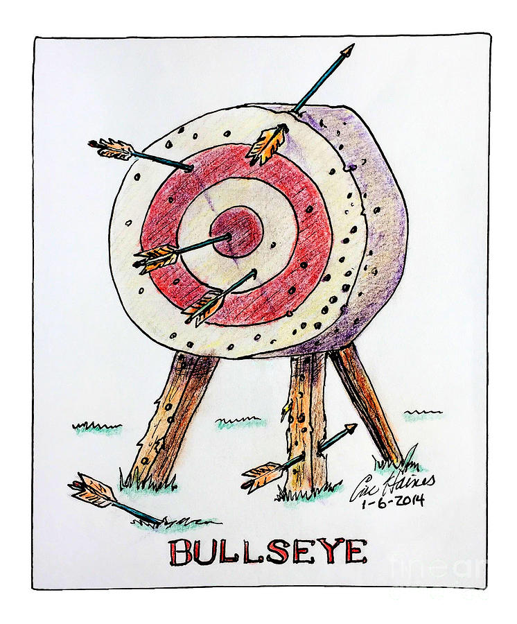Bullseye Drawing by Eric Haines