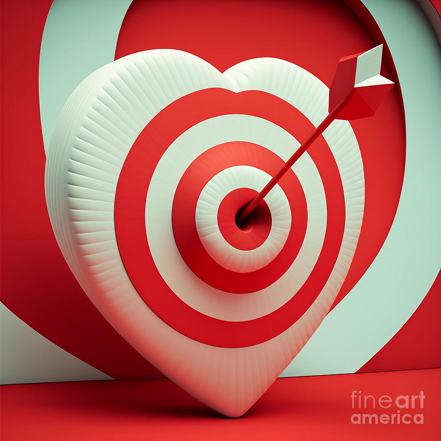 Bullseye Valentine Digital Art by P Dwain Morris