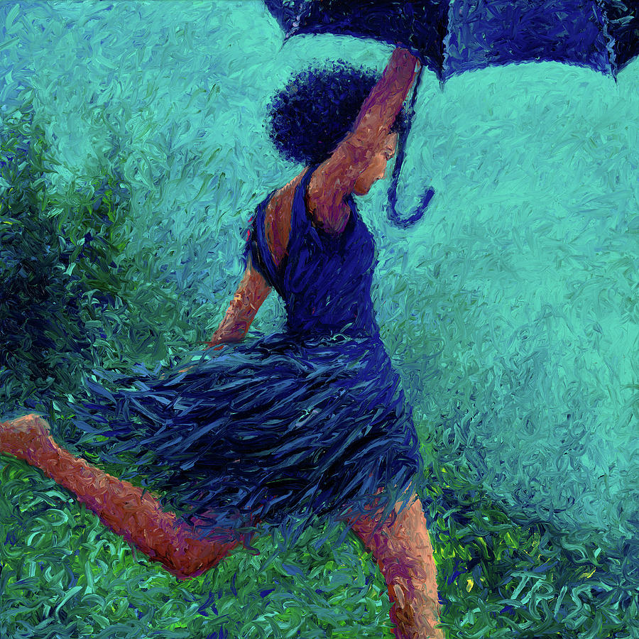 Umbrella Painting - Bumbershoot Dash by Iris Scott