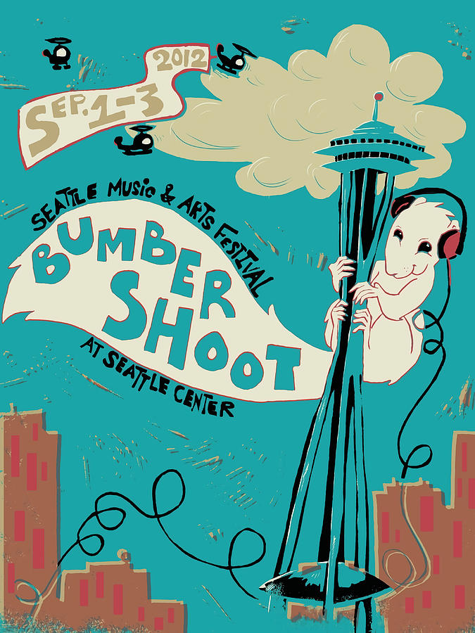 Bumbershoot Poster Poster 80s Painting by Hunt Logan - Pixels