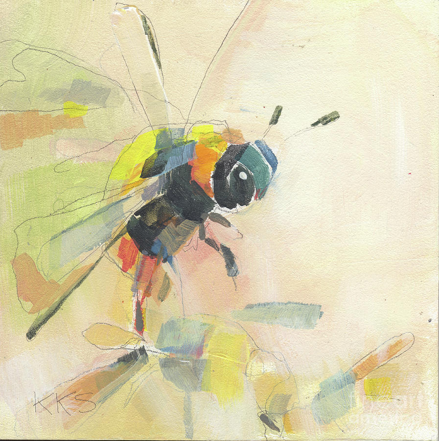 Insects Painting - Bumble 1 by Kimberly Santini