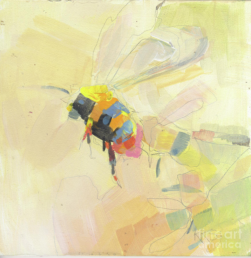 Bee Painting - Bumble 2 by Kimberly Santini