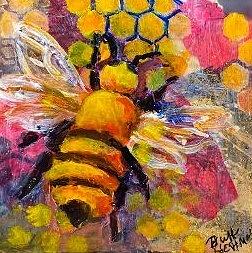 Bumble Bee Mixed Media by Buff Holtman