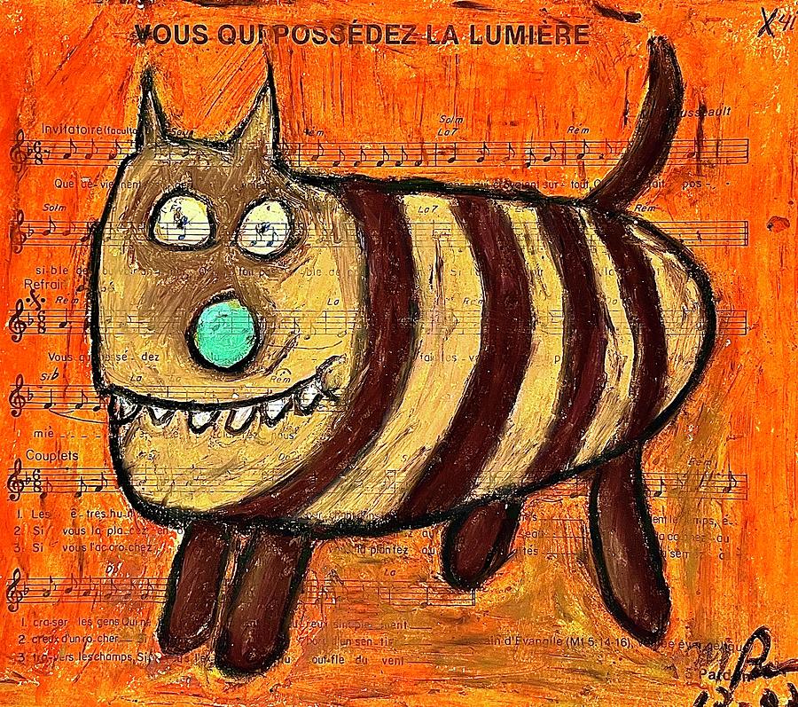 Bumble Cat Drawing by Mario MJ Perron - Fine Art America