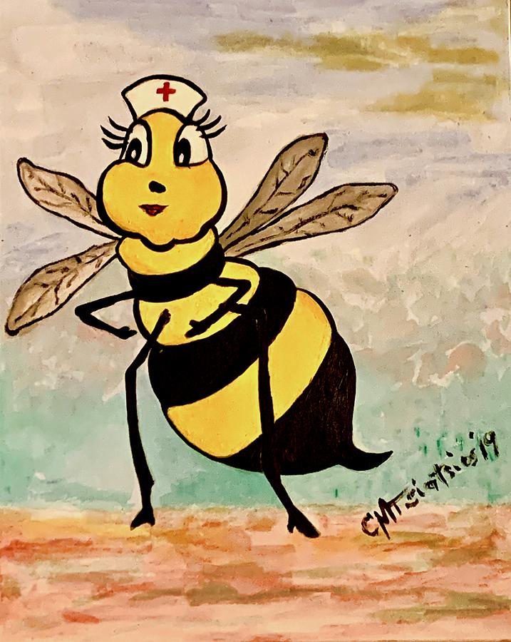 Bumblebee Nurse Painting by Carol Tsiatsios