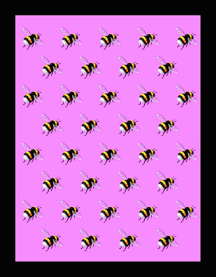 Bumblebees Invasion Digital Art by Fine Art by Alexandra