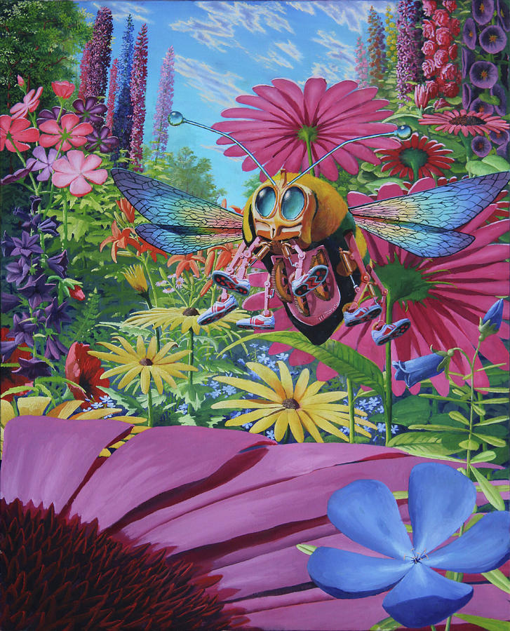 Bumblehover Painting by Michael Goguen