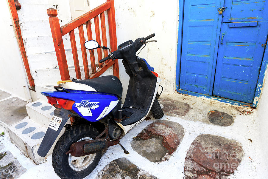 Bump Scooter in Mykonos Greece Photograph by John Rizzuto
