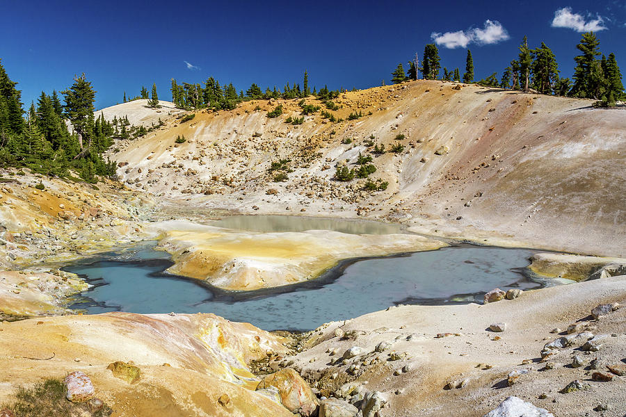 Nature Photograph - Bumpass Hell colorful boiling pool by Pierre Leclerc Photography