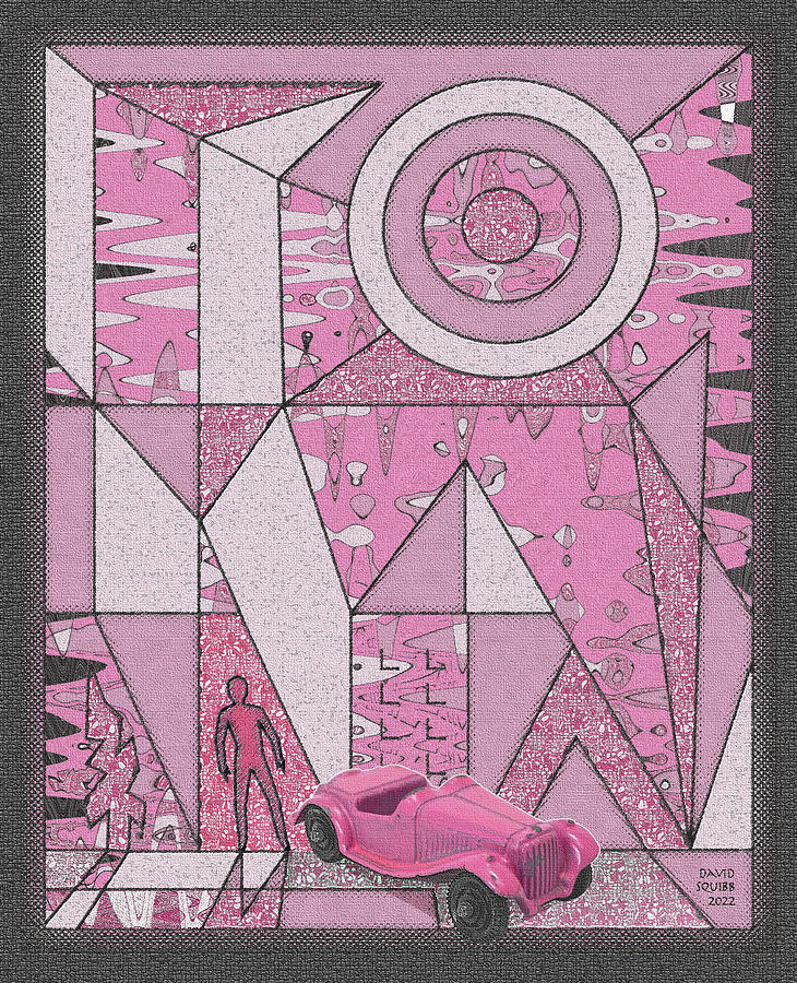 Tootsie Toys / Pink Car Digital Art by David Squibb