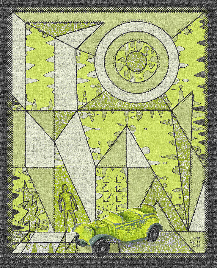 Tootsie Toys / Yellow Car Digital Art by David Squibb