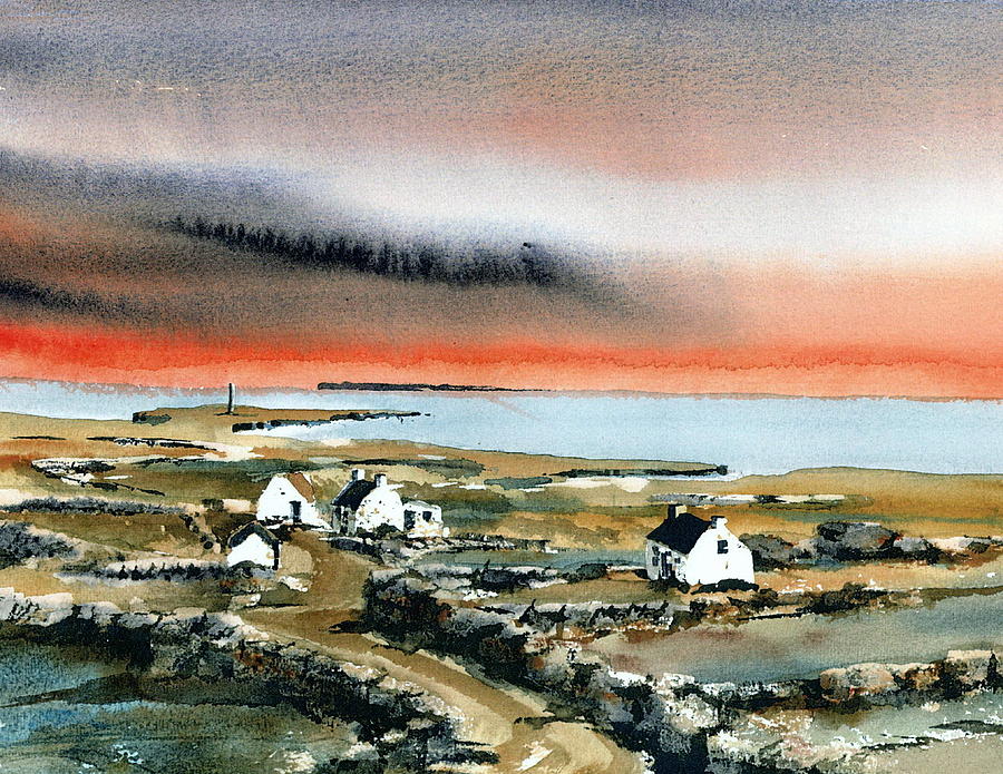 Bun Gowla, Inishmaan, Painting by Val Byrne
