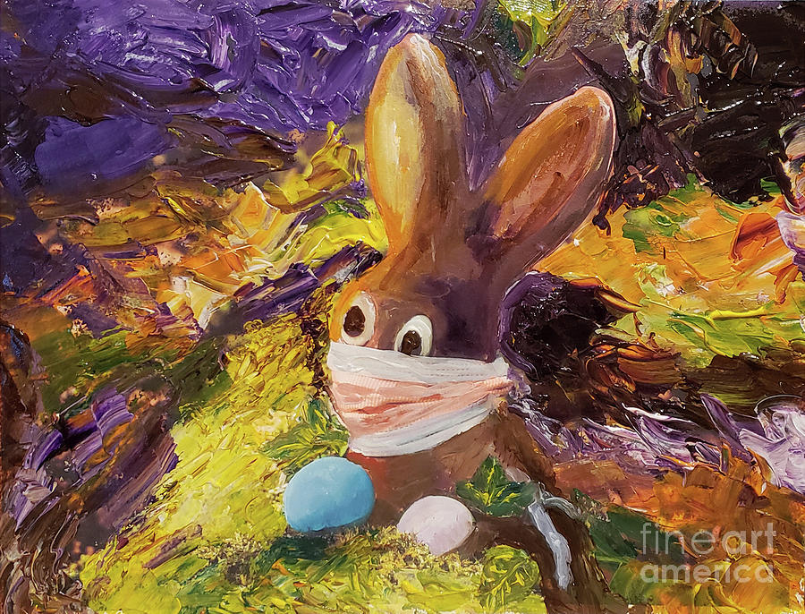 Bun Rab ready for Easter 2020 Painting by Donna Walsh