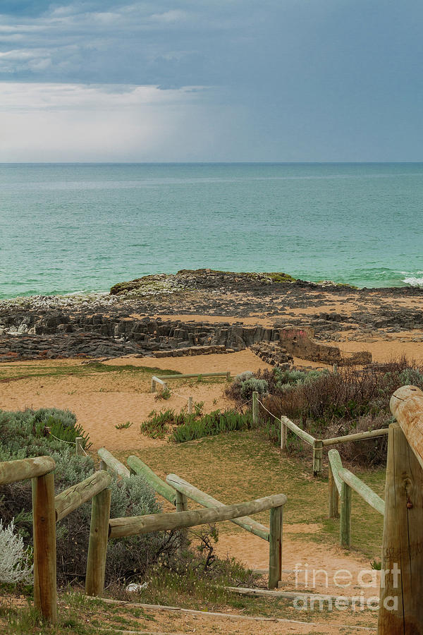 Bunbury Beach Steps, Western Australia Photograph by Elaine Teague