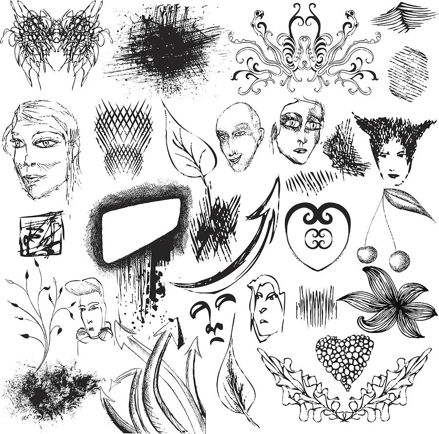 Bunch Of Illustrations Drawing by Stereohype
