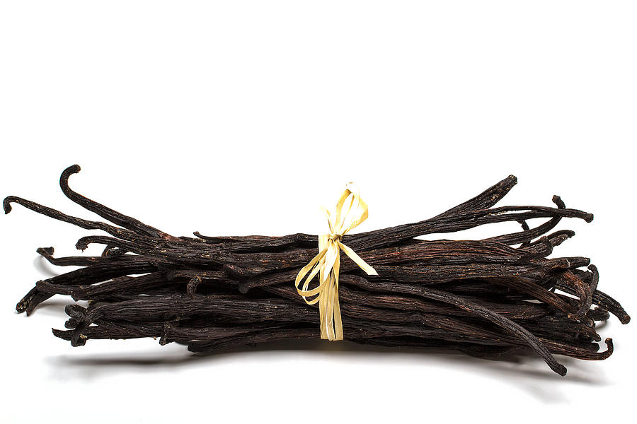 Bundle of sticks of stalks of vanilla Photograph by Jean-Marc PAYET