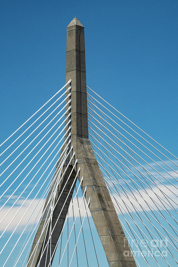 Bunker Hill Memorial Bridge Angles and Lines Photograph by Bob Phillips