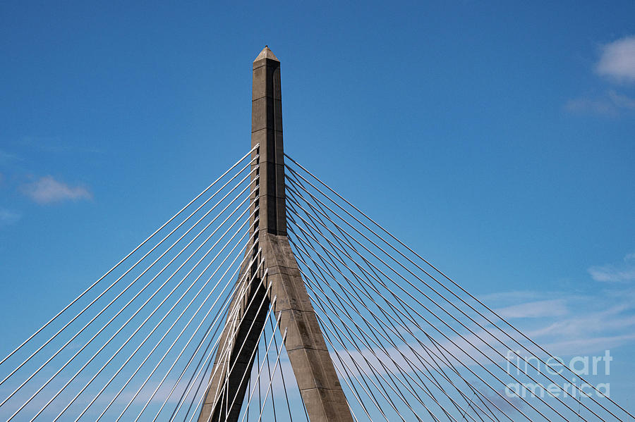 Bunker Hill Memorial Bridge Lines and Angles Two Photograph by Bob Phillips