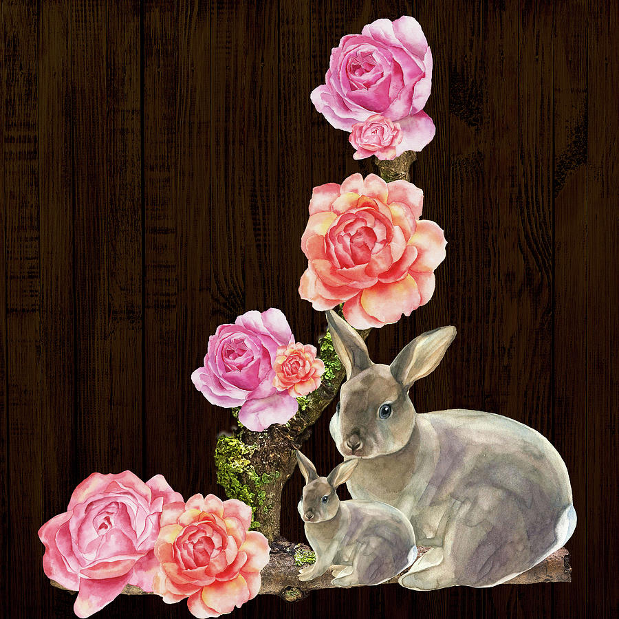Spring Mixed Media - Bunny Baby by Brandi Fitzgerald
