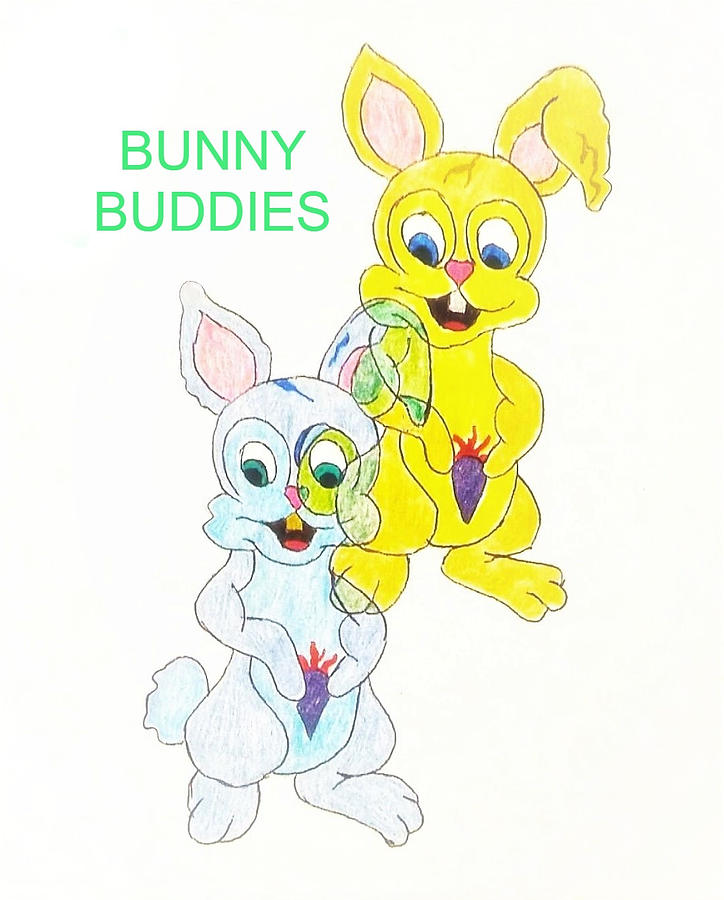 Bunny Buddies Mixed Media by SarahJo Hawes