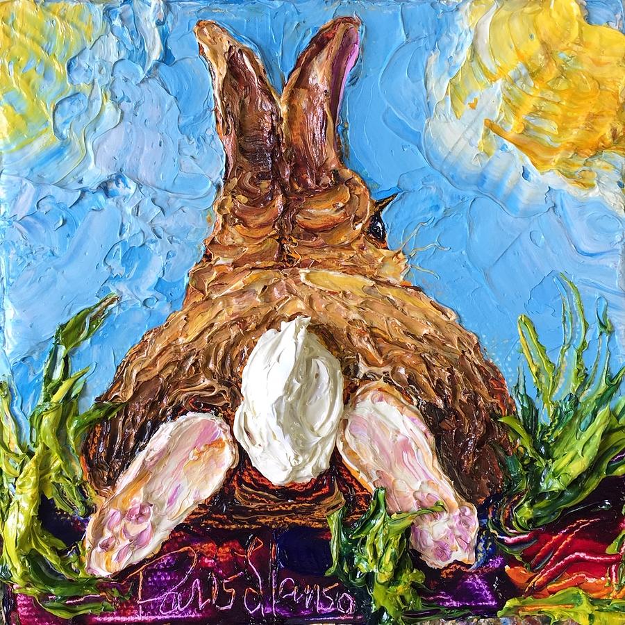 Bunny Rabbit Butt Painting by Paris Wyatt Llanso
