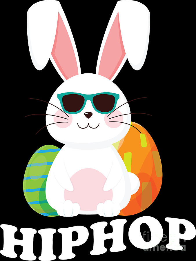 Bunny Hiphop Easter Sunday Egg Hunt Gift Digital Art by Haselshirt ...